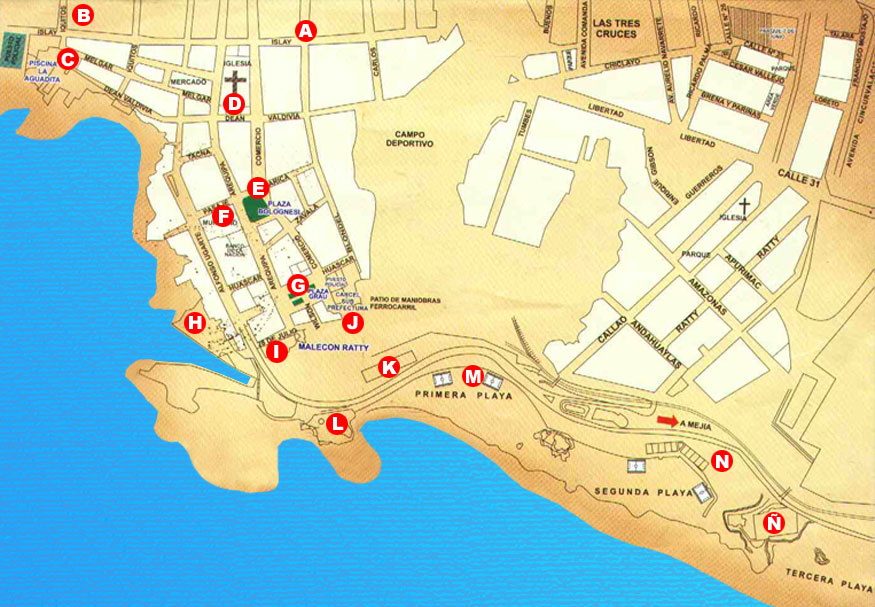 Mapa de Mollendo
